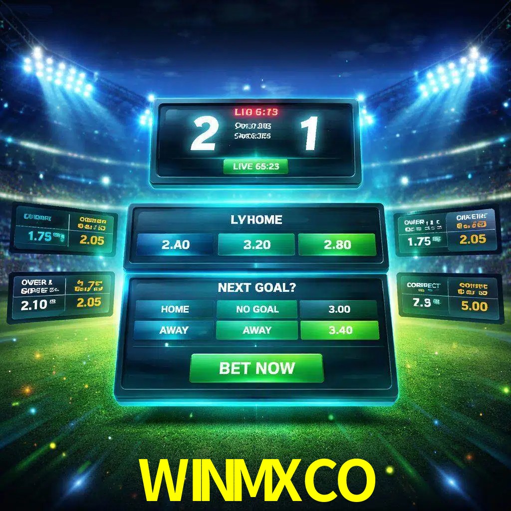Vista de apuestas en vivo WINMXCO durante un partido en curso